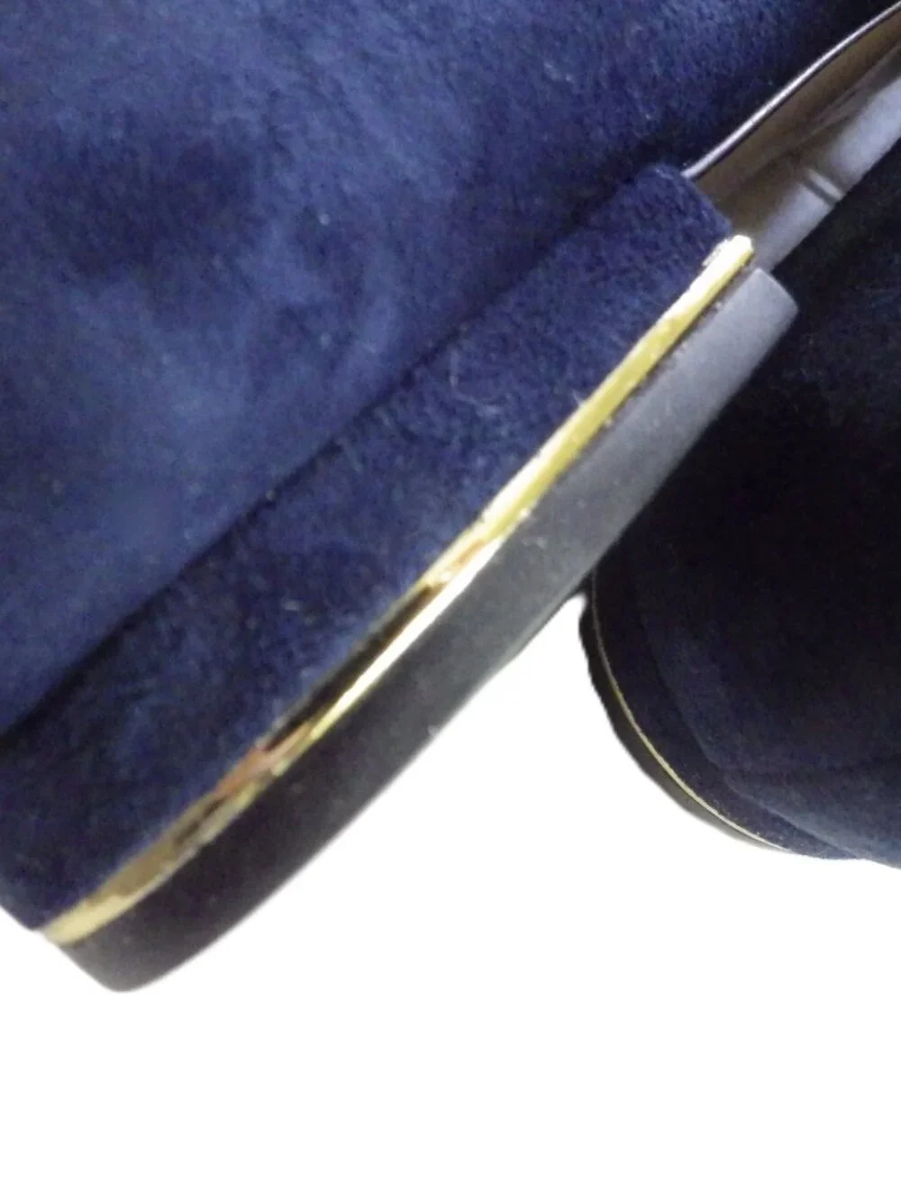 Talbots Edison Wrap Bow Flat/ Indigo Blue/ Suede Leather/ 9N